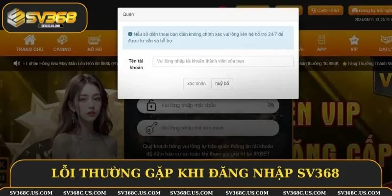Lỗi khi đăng nhập hội viên thường gặp Lỗi khi đăng nhập hội viên thường gặp